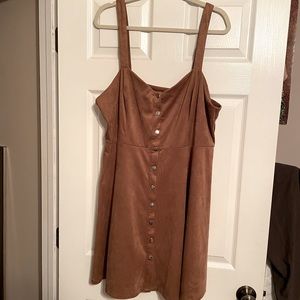 Brown Suede Skater Dress! NWT